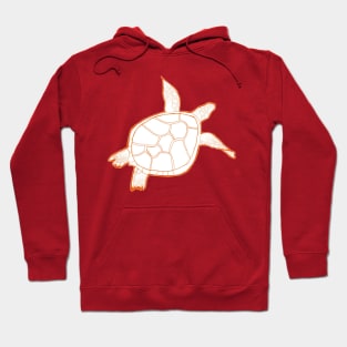 Orange swimming turtle Hoodie